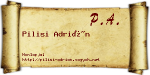 Pilisi Adrián névjegykártya