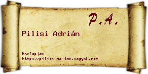 Pilisi Adrián névjegykártya